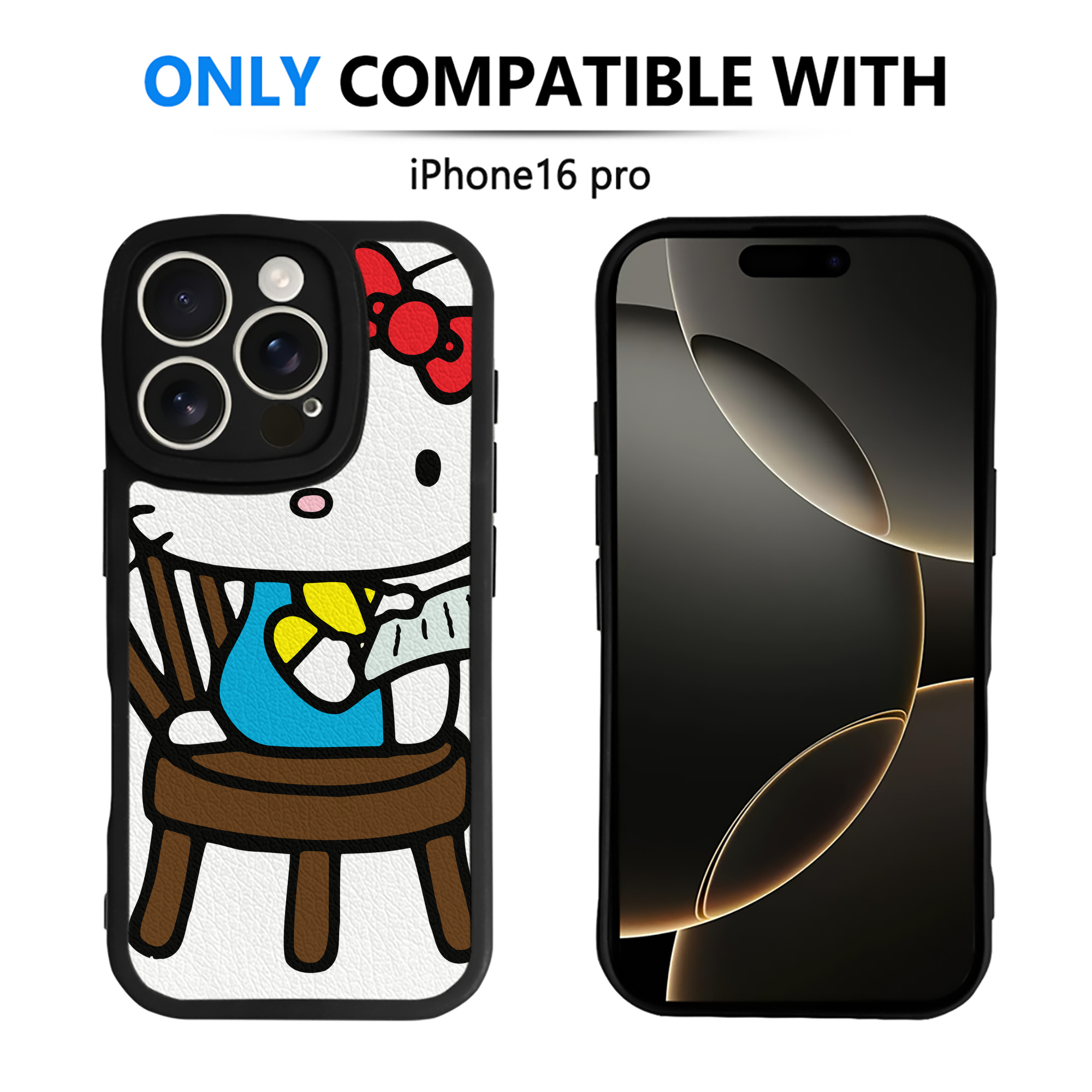 （画像用） Hello Kitty ハローキティ 【iPhone 16シリーズ対応】シリコンスマホケース（レザー調） 材質：シリコン